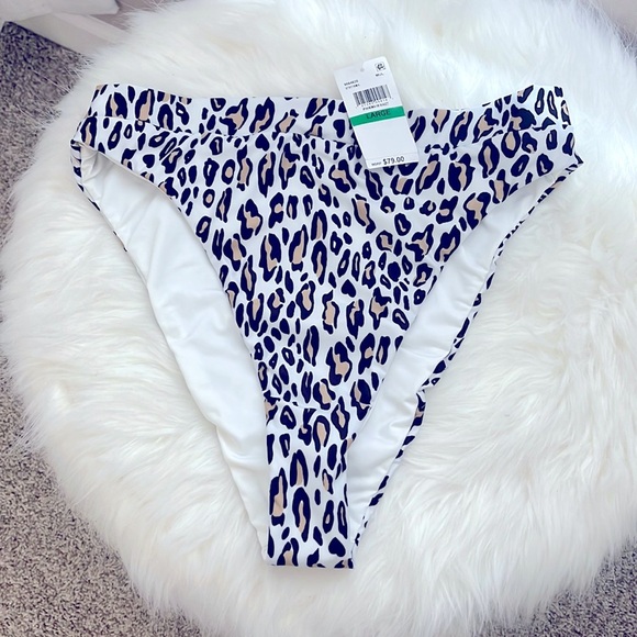 Summerful NWT brand IPANEMA high waist cheeky leopard bikini bottoms Large L - Picture 4 of 7